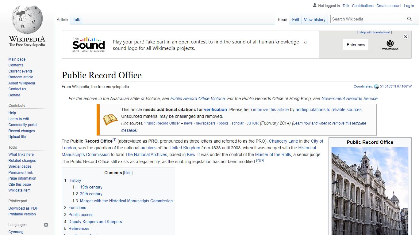 Public Record Office - Wikipedia