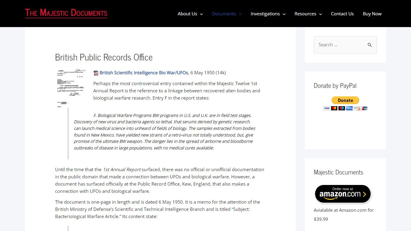 British Public Records Office | Majestic Documents